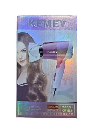 Kemei KM-6831 Professional Foldable Hair Dryer – 1600W